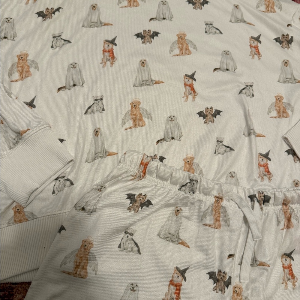 Z supply hey boo Halloween dog shorts and long sleeve set - Picture 3 of 7